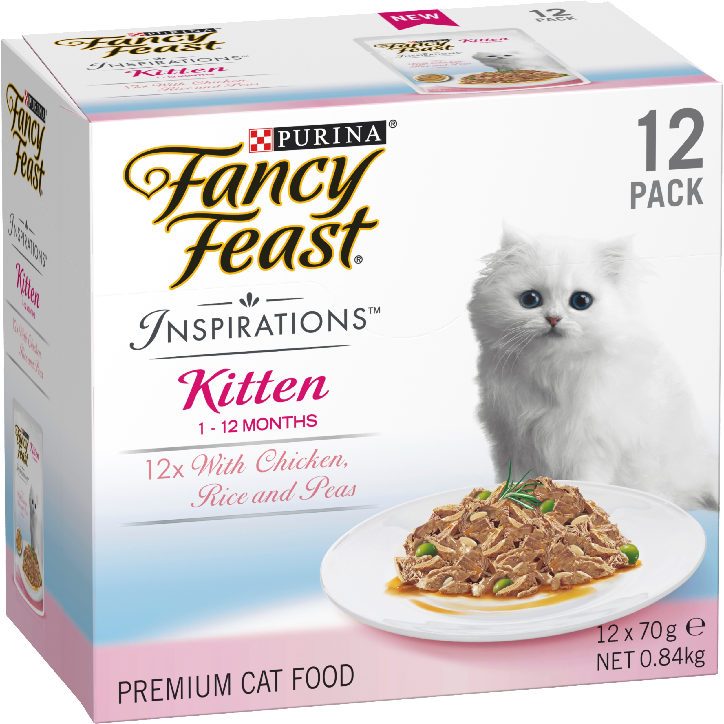 Purina Fancy Feast Grain Free Pate Wet Kitten Food Variety Pack Kitten 